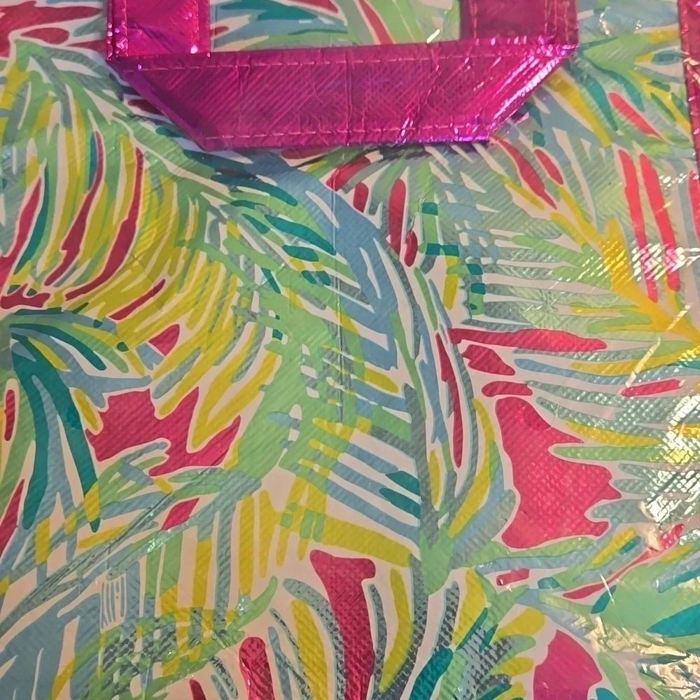 Lilly Pulitzer Pink Green Blue Lunch Tote Bag NWT Sealed - Picture 4 of 4